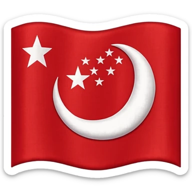 Singapore flag sticker
