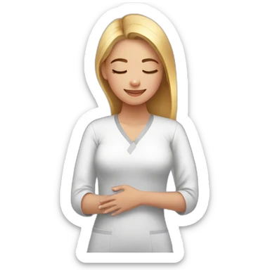 Girl doing a massage sticker