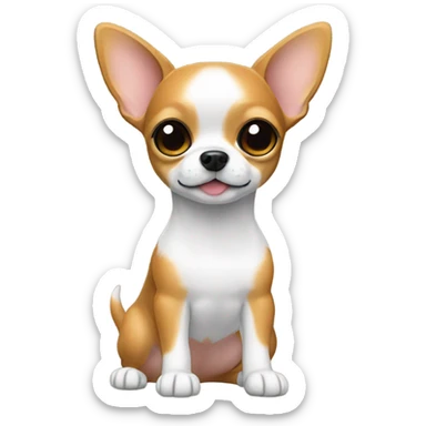 Tri-color Chihuahua dress sticker