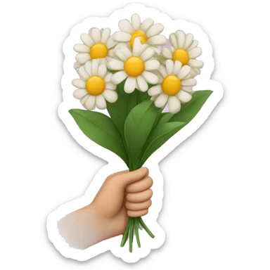 Giving flowers sticker