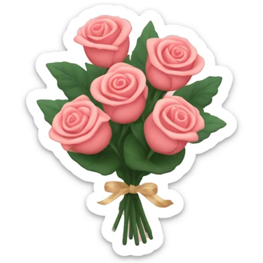 Bridgerton Inspired Emoji : Rose Bouquet – A beautiful bouquet, echoing the romantic themes and promenades of the series. sticker