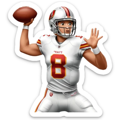 Travis Hunter catching a pass and intercepting a pass from Jameis Winston sticker