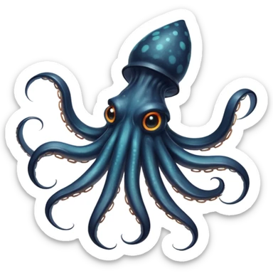 Giant Squid – Huge squid with long curling arms sticker