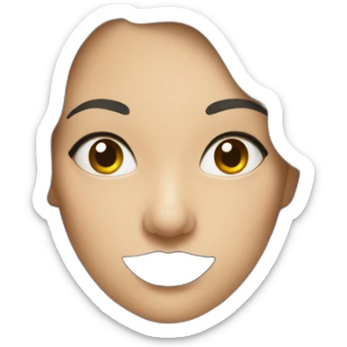 Femme chauve avec une moustache  sticker