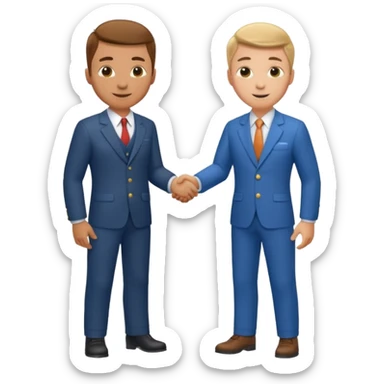 Mechanic and gentleman shaking hands sticker