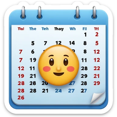 fecha del dia 11 de febrero solo en una pagina del calendario sticker