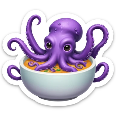 space octopus soup sticker