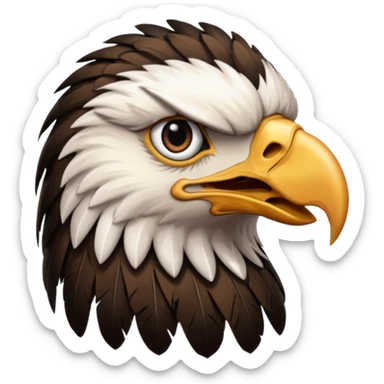 Eagle head emoji,use black theme sticker