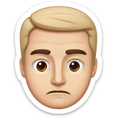 Sourcils froncé bouche normal sticker