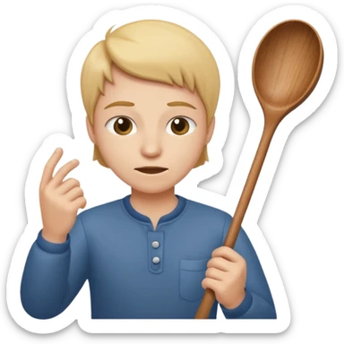 smacking a butt with a wooden spoon sticker
