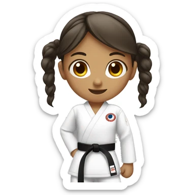 girl wearing taekwondo sticker