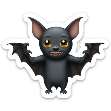 Bat with human hands sticker