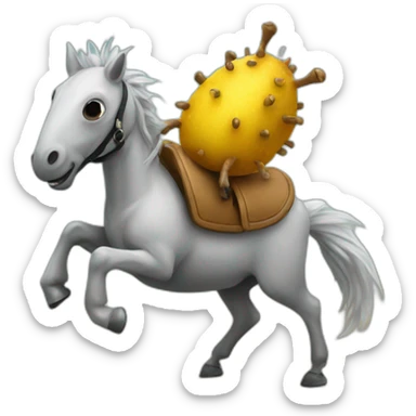 mite on a horse sticker
