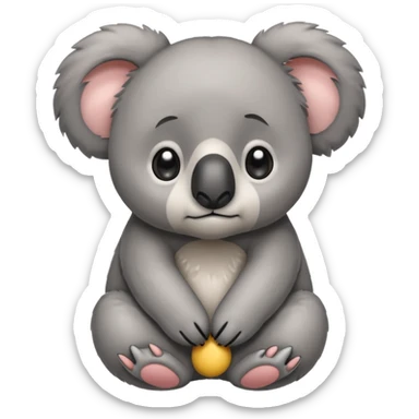 Sad, cute koala bear  sticker