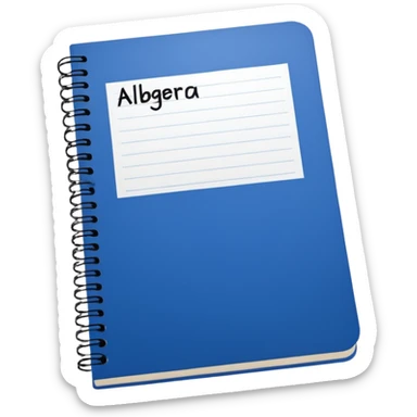 cuaderno que diga algebra sticker