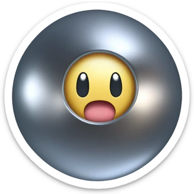 Metal Kirby ball with wheels sticker