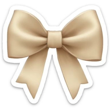 Beige bow sticker
