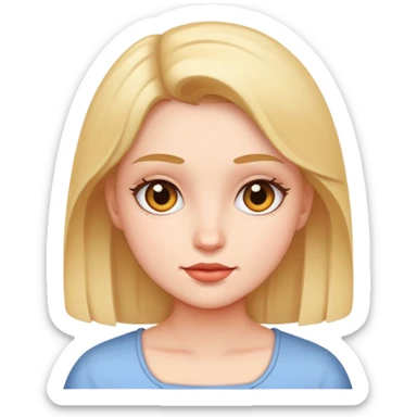 realistic portrait of girl sticker