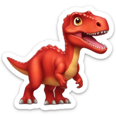 red dinosaur sticker