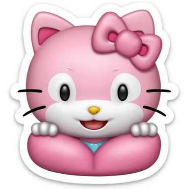 Hello Kitty laughing very hard 😂 sticker