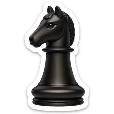 black chess pieces, rook piece sticker