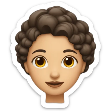 MUJER CON PELO LARGO MORENA Y DE PIEL CLARITA Y MAESTRA  sticker