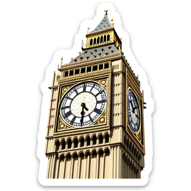 Big Ben clock tower sticker