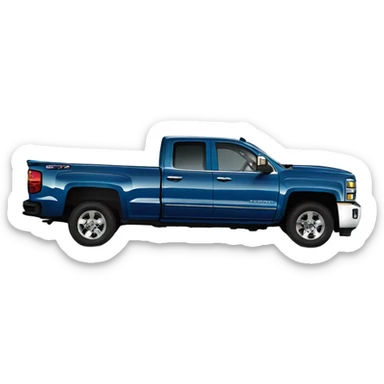 Blue 2015 Chevy Silverado 2500 he sticker