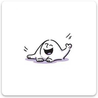 rolling on the floor laughing face emoji, hand-drawn chalk style, soft lilac color palette, rough pastel chalk texture, expressive, emotional, dark background, for Telegram channel sticker