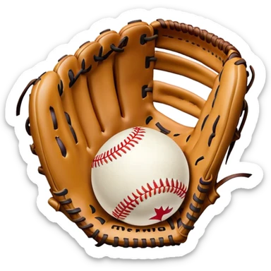 Confetti baseball glove  sticker
