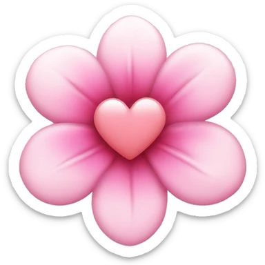 Baby pink heart flower  sticker
