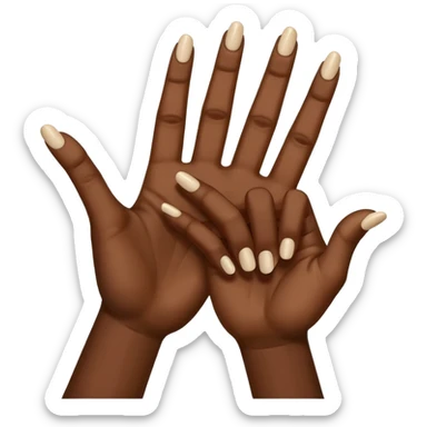 Make the ysl hand sign, but make the hand dark skin, only 4 fingers, with the index and middle finger up and the thumb up, every other finger down. Only 1 hand  sticker
