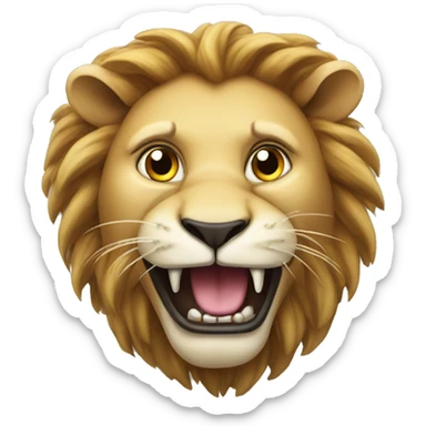 Lion eating radichetta sticker