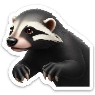 A honey badger with laser vision sticker