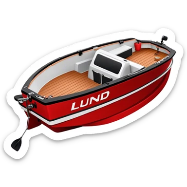Fishing Boat - Lund 1775 Crossover XS (Model Year: 2022) (Iconic colour: Red with black trim) sticker