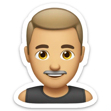 Person giving himself a buzz cut  sticker