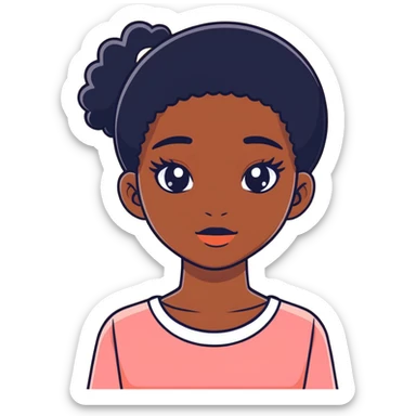 Personne noire fille  sticker