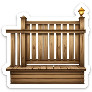 wooden balcony sticker