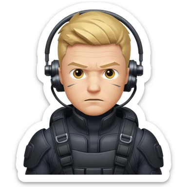 hawkeye marvel superhero headshot sticker