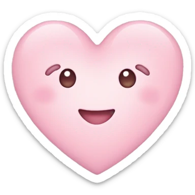 light pink heart sticker