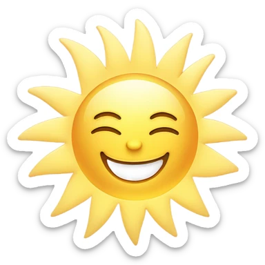 Cute summer sun shine sticker