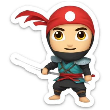 Ninja qui tien le drapeaux de ma turquie sticker