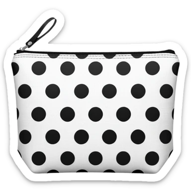 make a makeup puch with polka dots style sticker