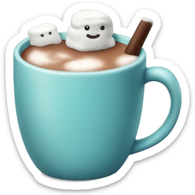 Hot cocoa with marshmallow  sticker