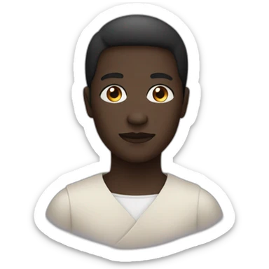 a dark skinned person with bandaid on neck sticker