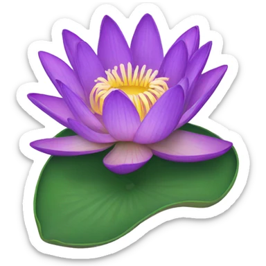 purple water lily sticker