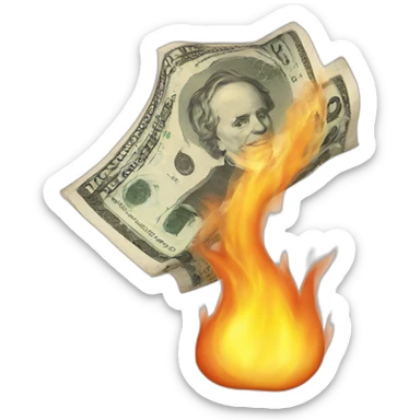 argentina peso on fire sticker
