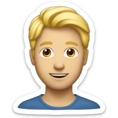 Luxembourg man blond Young sticker