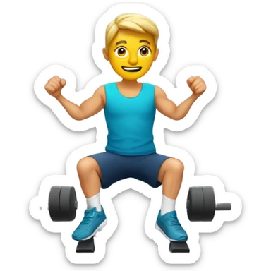 Ejercicio de Lagartijas con una mano sticker