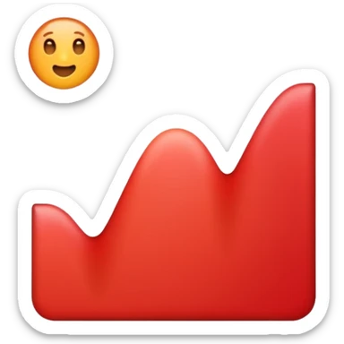 down going red graph sticker